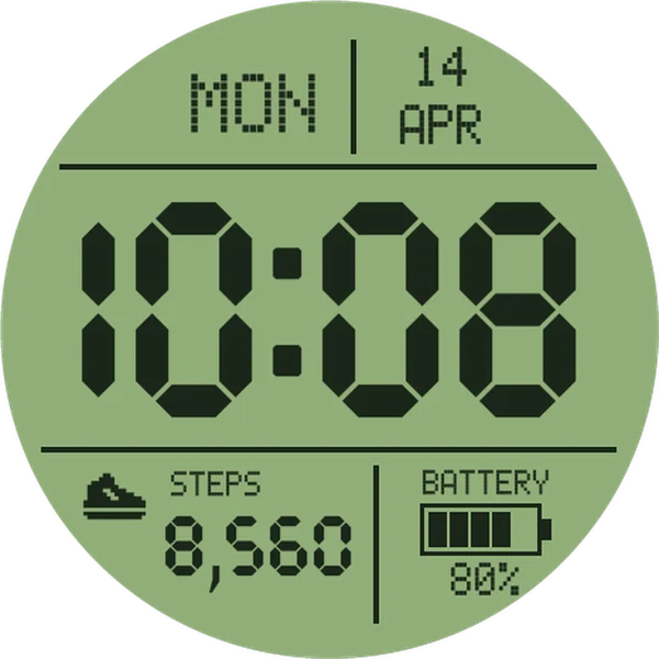 Retro LCD watchface